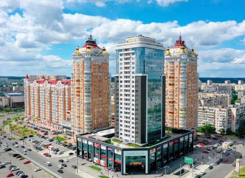 Vip Apartment 120M2 With Panoramic Windows, 22 Floor. Obolon キエフ エクステリア 写真